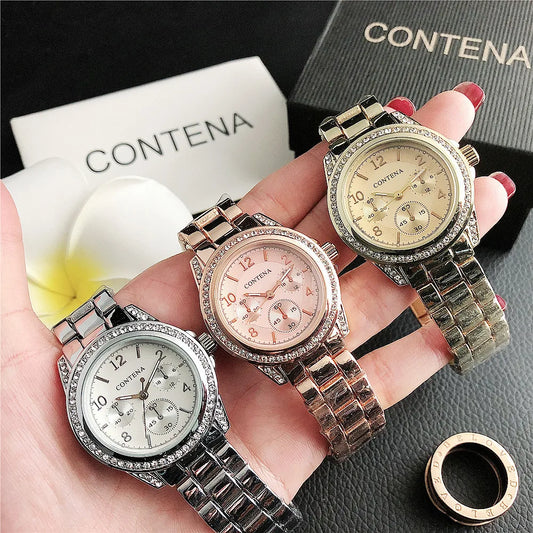 Montre pour femme Top marque de luxe en acier inoxydable strass Quartz montre-bracelet pour femmes mode robe dames horloge montre femme
