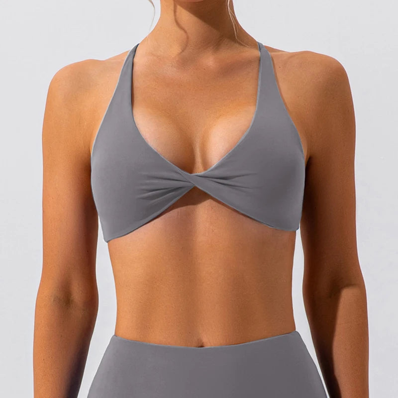 Brassière Sport Femme - Dos Croisé Respirante - Lencensa 