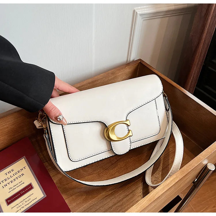 Luxe - Grade 2025 Sac à bandoulière carré exclusif pour femme - Solide - Couleur esthétique, Niche - Style Design et quotidien, élégant - Lencensa 