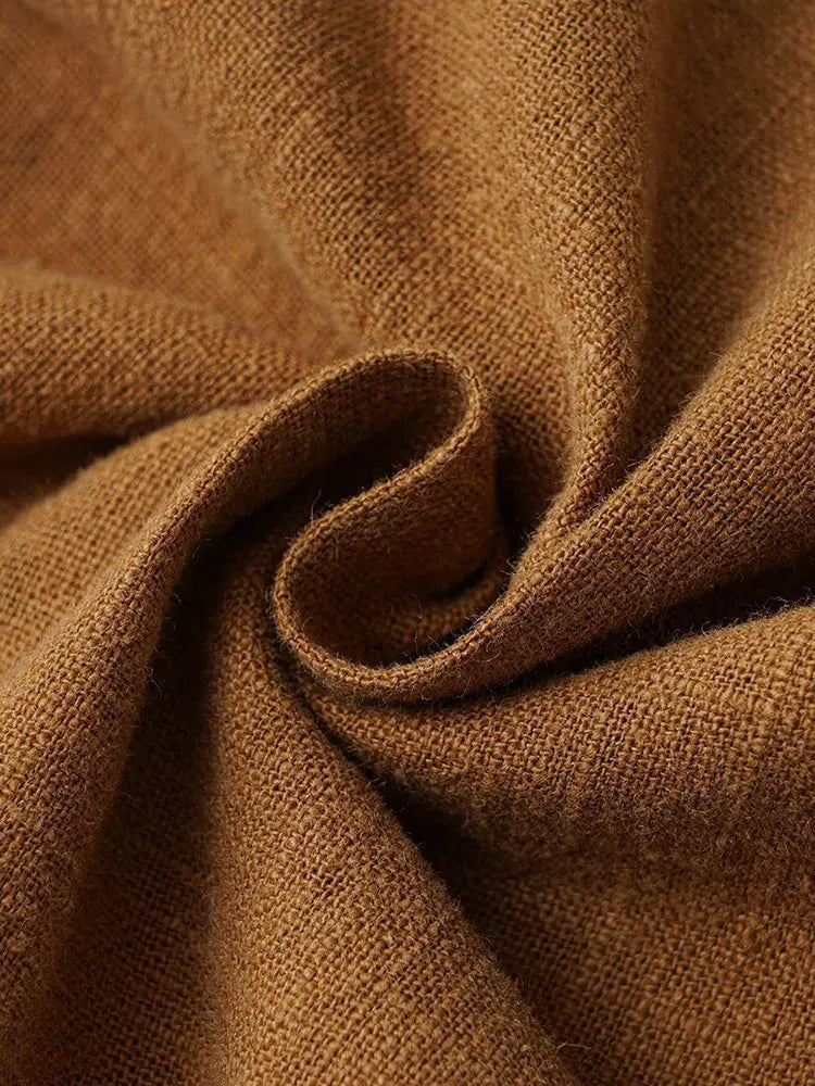 Pantalon Chino Homme Coton Lin - Jambes Larges Décontracté Baggy - Lencensa 