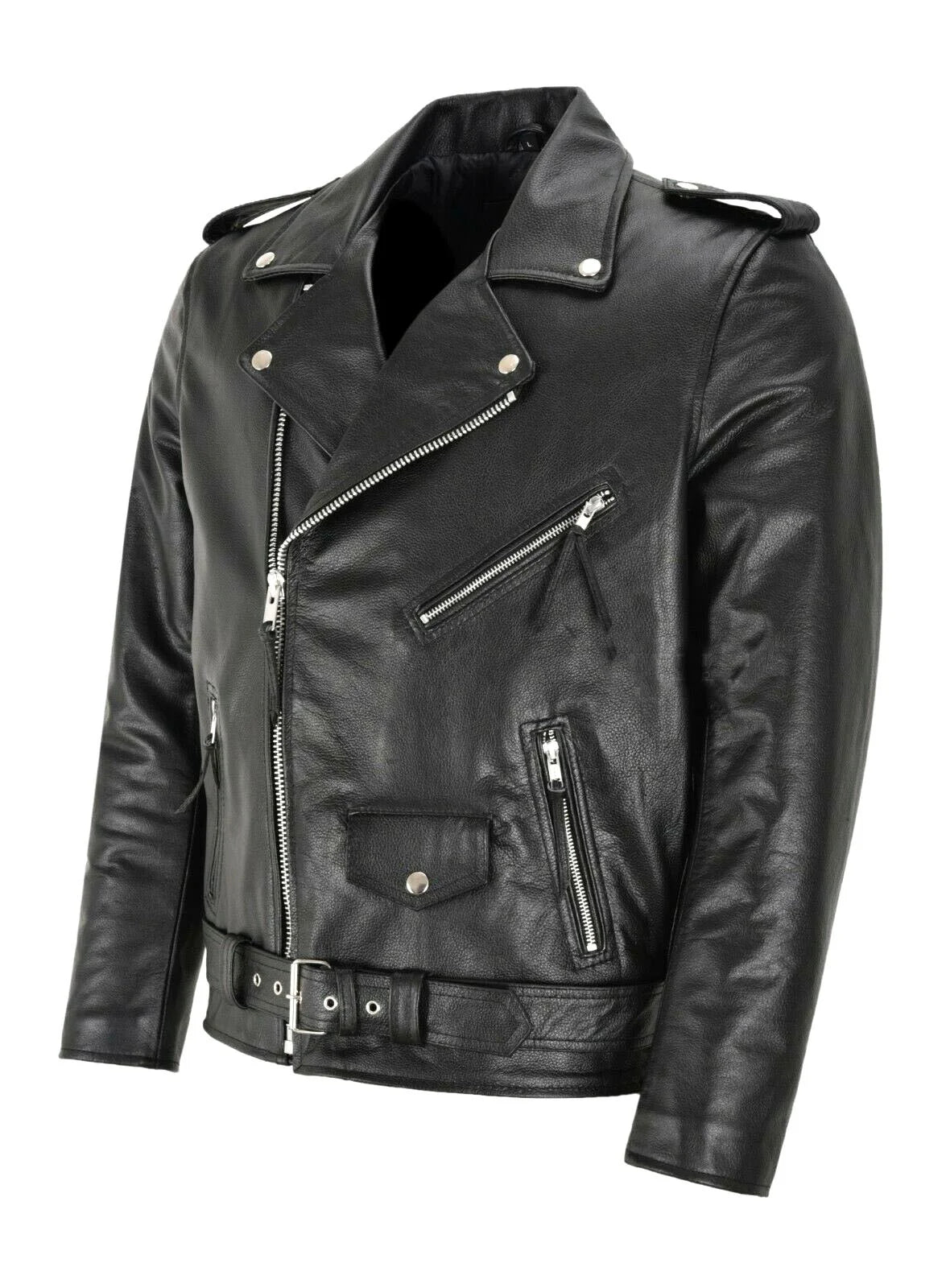 Veste Moto Premium Lencensa - Cuir PU Slim Fit - Qualité Exceptionnelle Mode