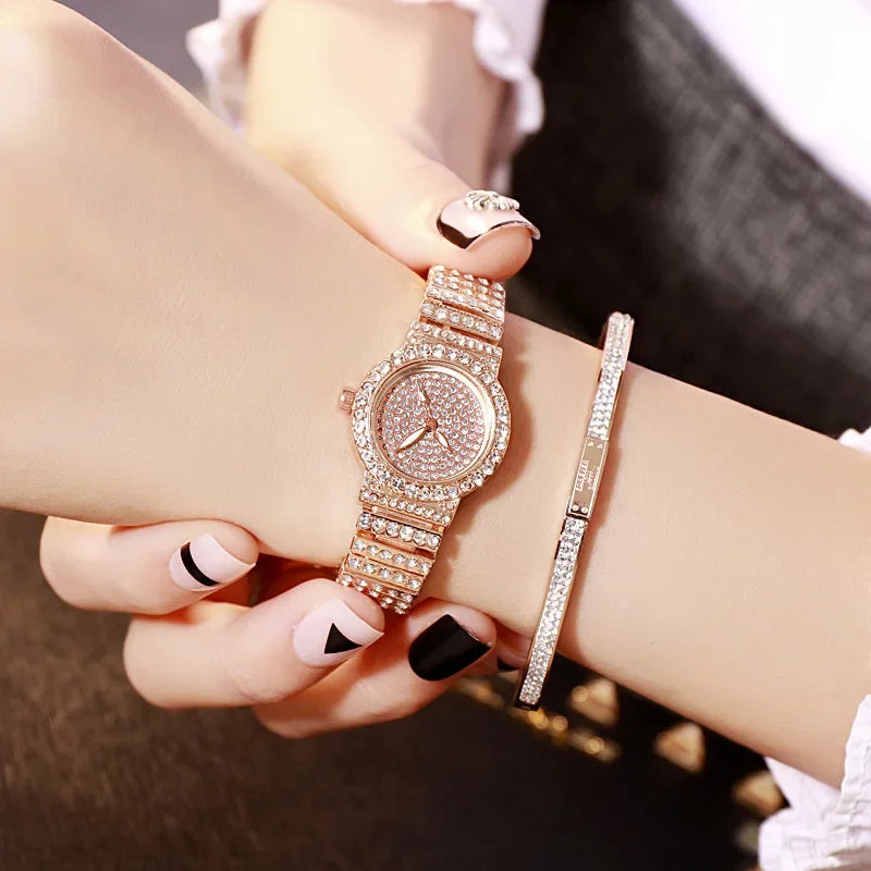 Montre Lencensa - Quartz Dorée Femme de Luxe, Élégance Intemporelle