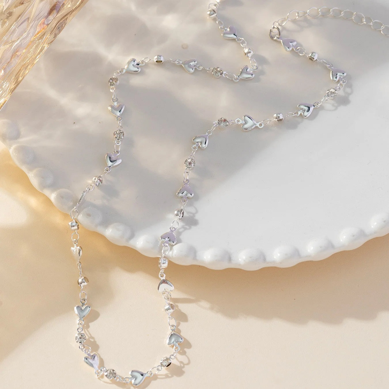 Collier Long en forme de Y en verre, couleur or argent, chaîne de clavicule en métal, fête de vacances d'été, bijoux de corps bohème, cadeaux