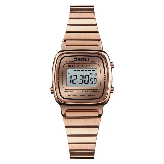 SKMEI 1901 luxe femmes montres petit cadran numérique Chrono calendrier Montre étanche dames Montre-bracelet horloge Montre femme 1620