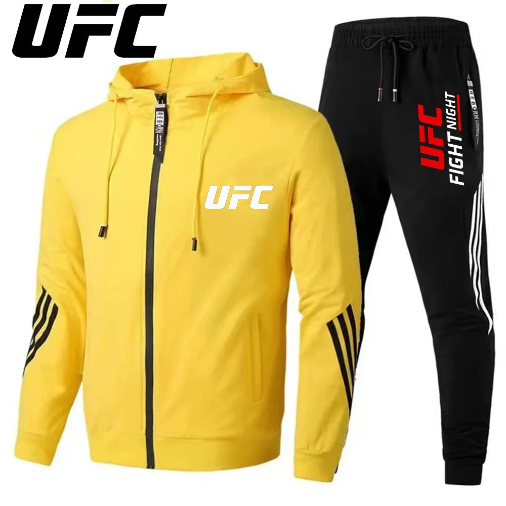 Ensemble de Sport UFC Frontier - Survêtement Homme Femme avec Veste à Capuche et Zip - Lencensa 