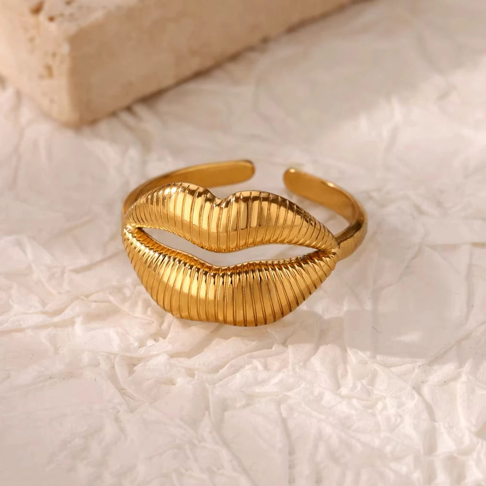 Bagues géométriques en acier inoxydable et Zircon pour femmes, bijoux de luxe, mauvais œil, couleur or, réglables, tendance, cadeau esthétique de mariage