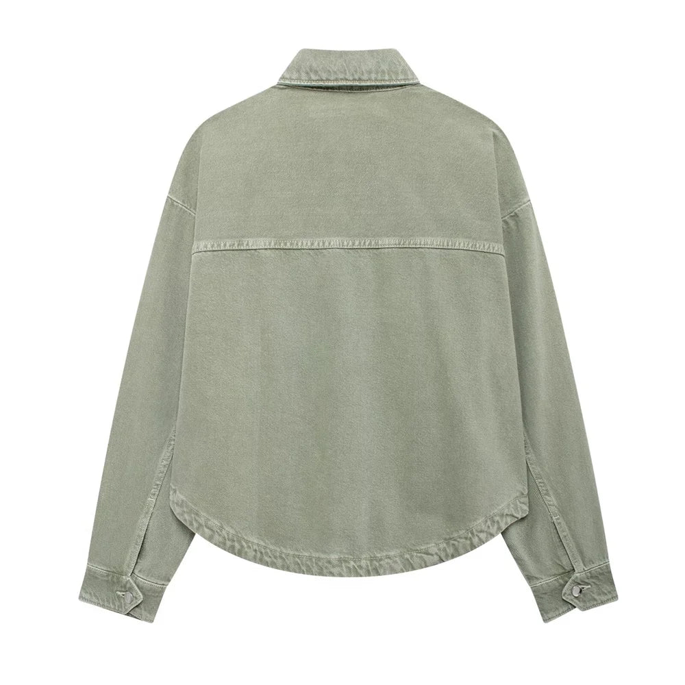 Veste Denim Premium Lencensa - Manteau Femme Haute Qualité Automne 2024