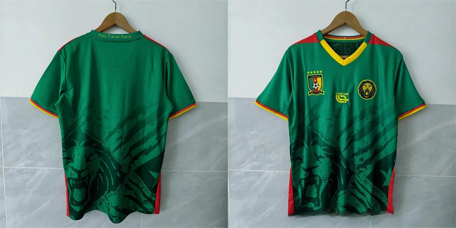 Maillot Cameroun 2025-26 Officiel - Jersey Lions Indomptables Impression 3D Séchage Rapide - Lencensa 