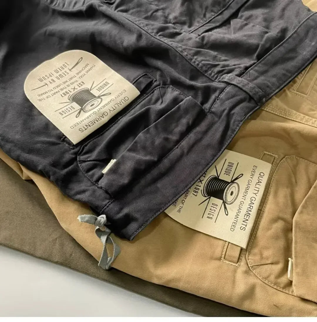 Pantalon Cargo Homme Coton - Style Américain Robuste Anti-Usure - Lencensa 