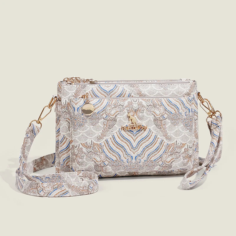 Sac à Main en Cuir de Luxe pour Femme, Sacoche de Marque Authentique, de Styliste, à Bandoulière, Multicouche, 03 Utilisation