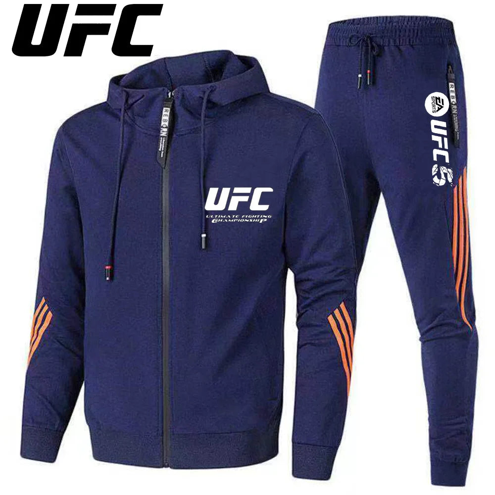 Ensemble de Sport UFC Frontier - Survêtement Homme Femme avec Veste à Capuche et Zip - Lencensa 
