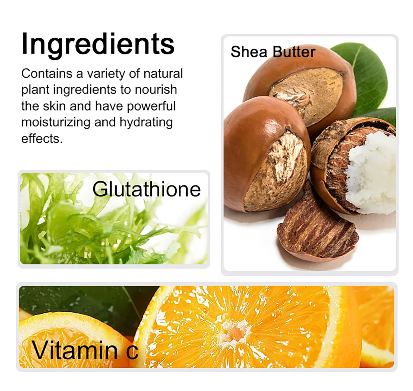 AILKE-Crème hydratante blanchissante pour le visage, élimine les taches noires, soins de la peau du visage, gratitude, corps, glutathion, vitamine C, peau noire, nouvel ensemble