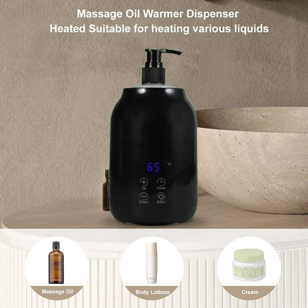 Chauffe-Lotion de Massage Digital - Réchauffeur Huile Crème LED Minuteur - Lencensa 