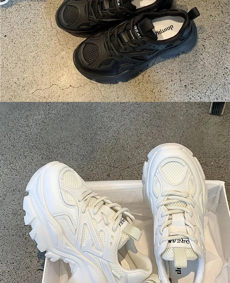 Baskets Femme Plateforme - Chaussures Sport Décontractées Été