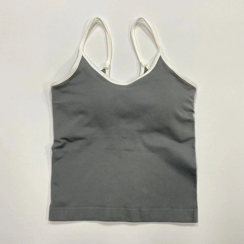 Ensemble Yoga Femme Seamless - Legging + Brassière Anti-Choc Bretelles Croisées - Lencensa 