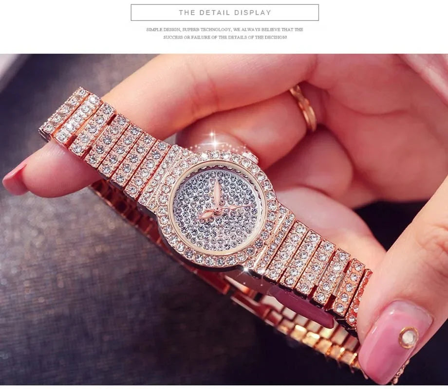Montre Lencensa - Quartz Dorée Femme de Luxe, Élégance Intemporelle