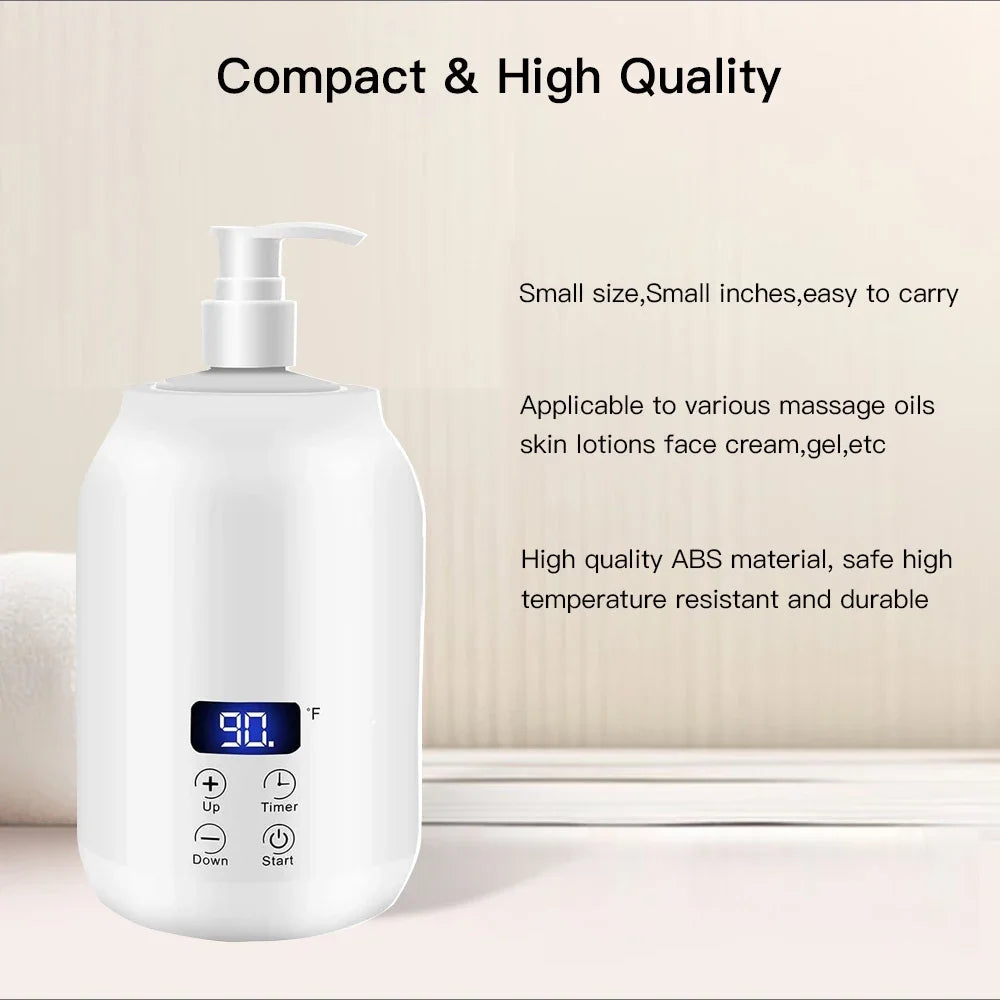 Chauffe-Lotion de Massage Digital - Réchauffeur Huile Crème LED Minuteur - Lencensa 