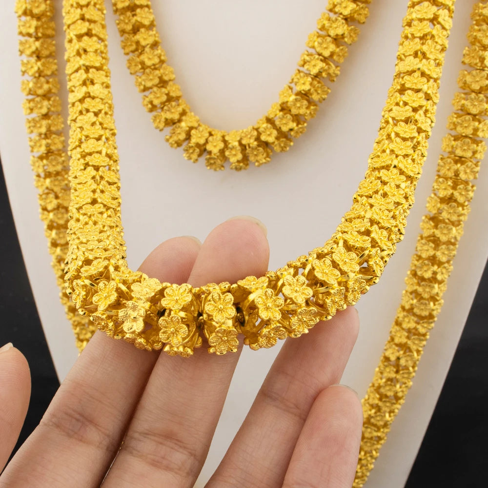 Ensemble Bijoux Luxe Plaqué Or - Collection Dubai Noble Unisexe