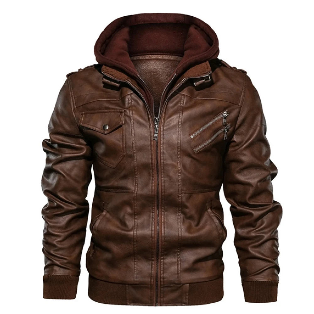 Veste Moto Premium Lencensa - Cuir Polyuréthane Biker Automne - Qualité Exceptionnelle