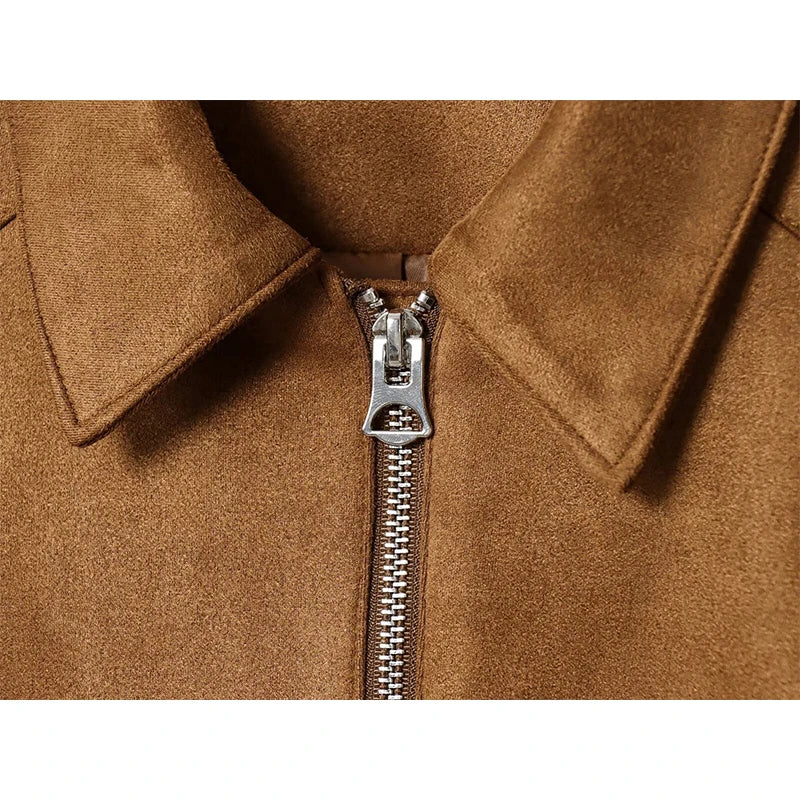 RAFZNB  lencensa femmes vestes courtes manteaux automne hiver mode fermeture éclair décoration à manches longues manteaux Streetwear vêtements de dessus pour femmes hauts