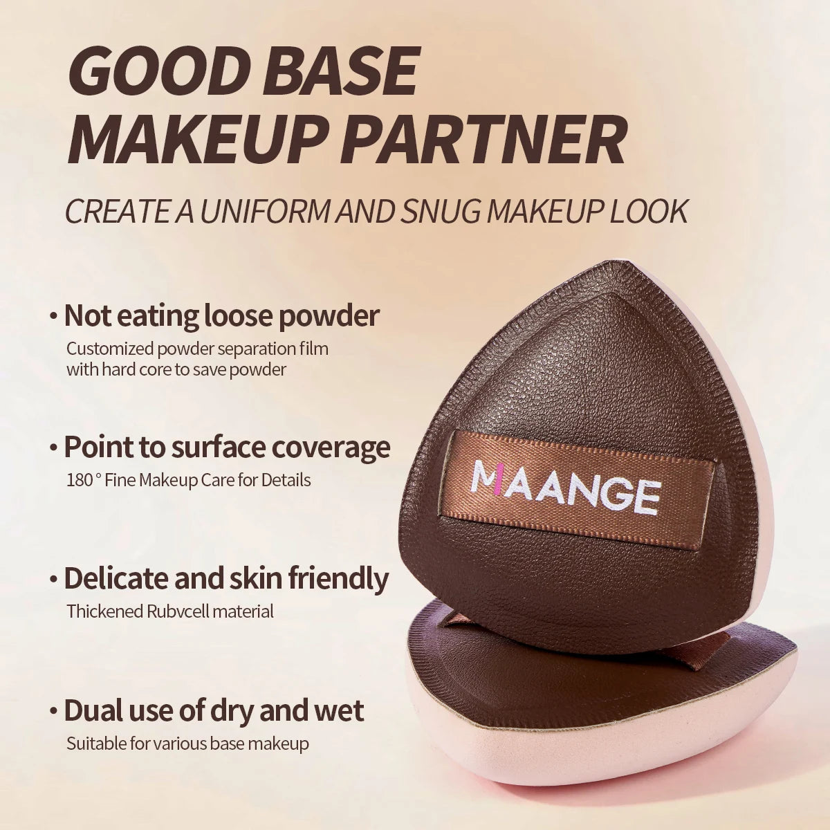 MAANGE 15 pièces outil de maquillage 13 pièces pinceaux de maquillage ensemble fond de teint poudre Blush fard à paupières brosse 2 pièces coussin d'air bouffée beauté mélange