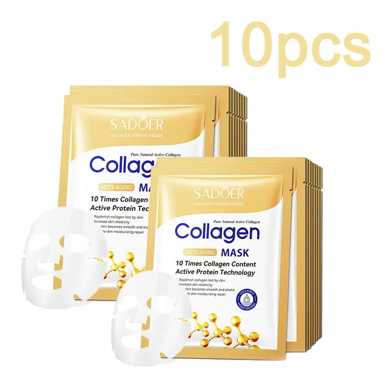 SADOER collagène soins de la peau série collagène masque Facial hydratant Anti-âge réparation éclaircissant peau masque Facial soins de la peau du visage - Lencensa 