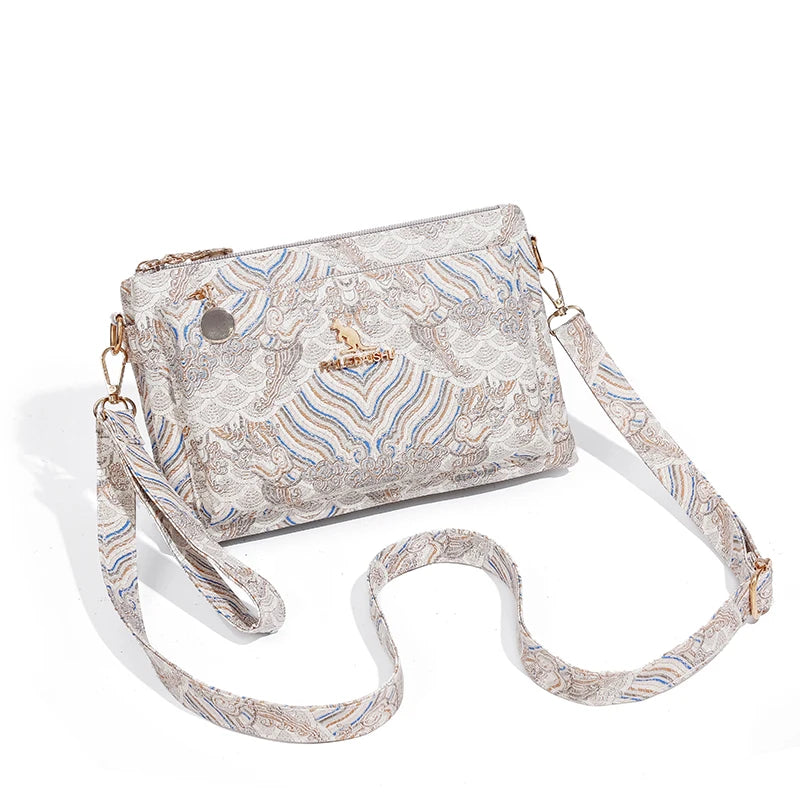Sac à Main en Cuir de Luxe pour Femme, Sacoche de Marque Authentique, de Styliste, à Bandoulière, Multicouche, 03 Utilisation