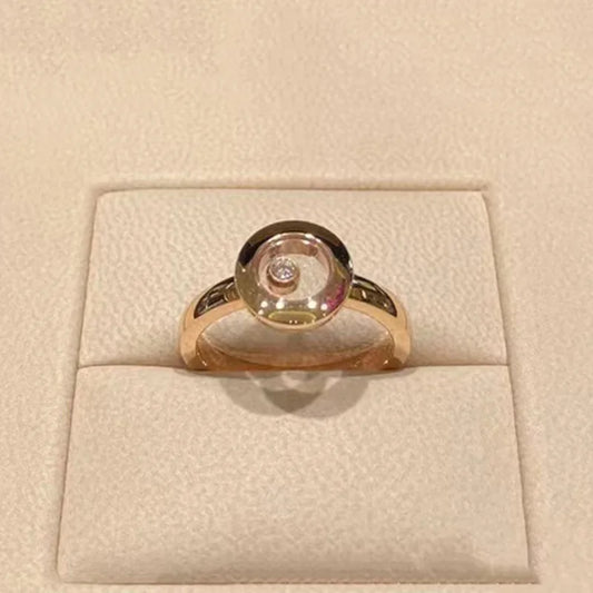 Bague Zircone Mobile Femme - Pierre Qui Bouge Haute Qualité