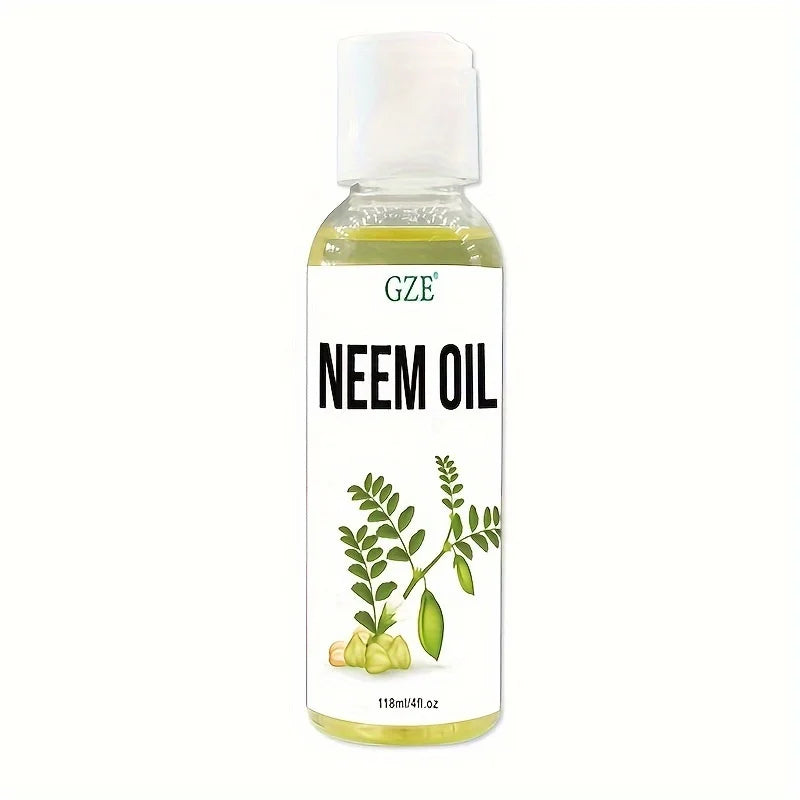 GZE Neem Oil for Skin, Hair Growth Undiluted Cold-Pressed, Uses for Hair, Skin, and Nails - Lencensa 