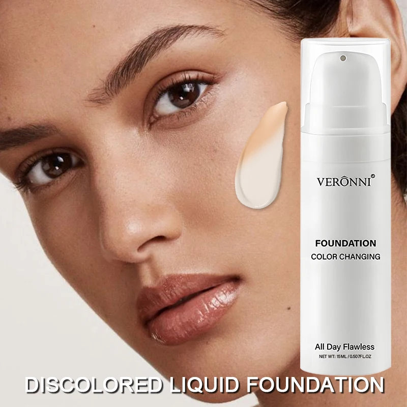 Kit de maquillage pour le visage, 3 pièces, comprend un fond de teint liquide à couverture complète de 15ml, primaire de maquillage hydratant et une poudre libre, résistant à la sueur