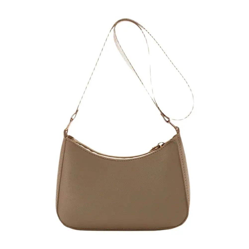 Nouveaux sacs à main de mode pour femmes rétro couleur unie en cuir PU épaule sous les bras sac décontracté femmes Hobos sacs à main sac à main femme - Lencensa 