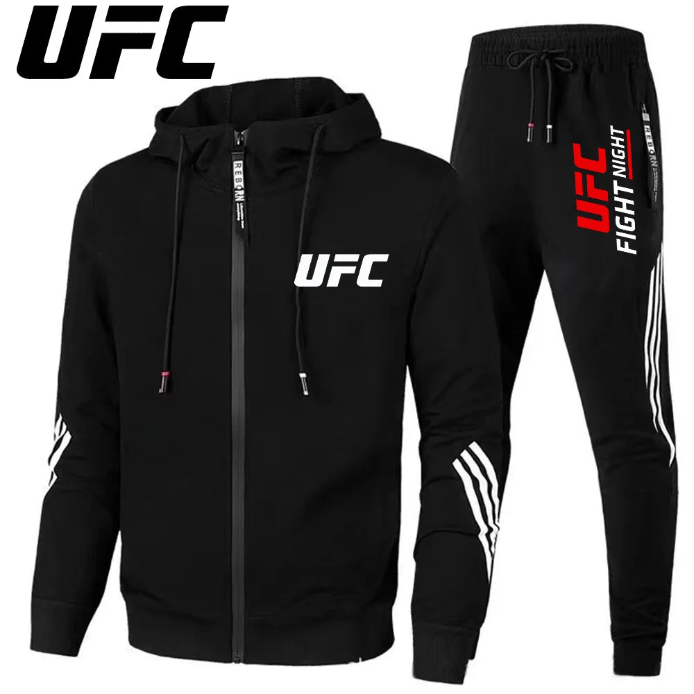 Ensemble de Sport UFC Frontier - Survêtement Homme Femme avec Veste à Capuche et Zip - Lencensa 