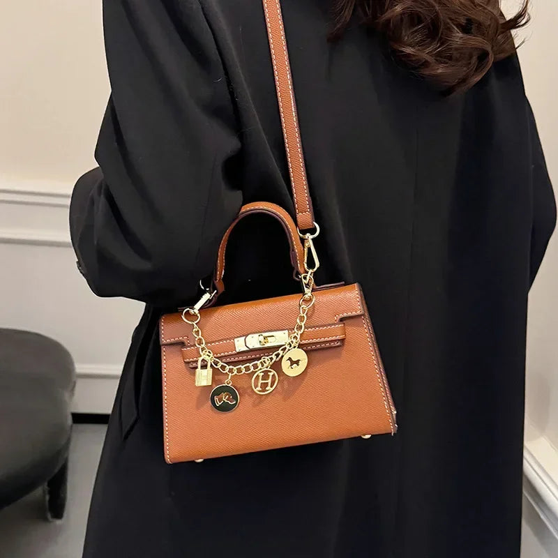 2025 Sac fourre-tout en cuir de luxe pour femme – Sac à main à bandoulière minimaliste, sac de travail de qualité supérieure pour petits lots et essentiels de bureau - Lencensa 