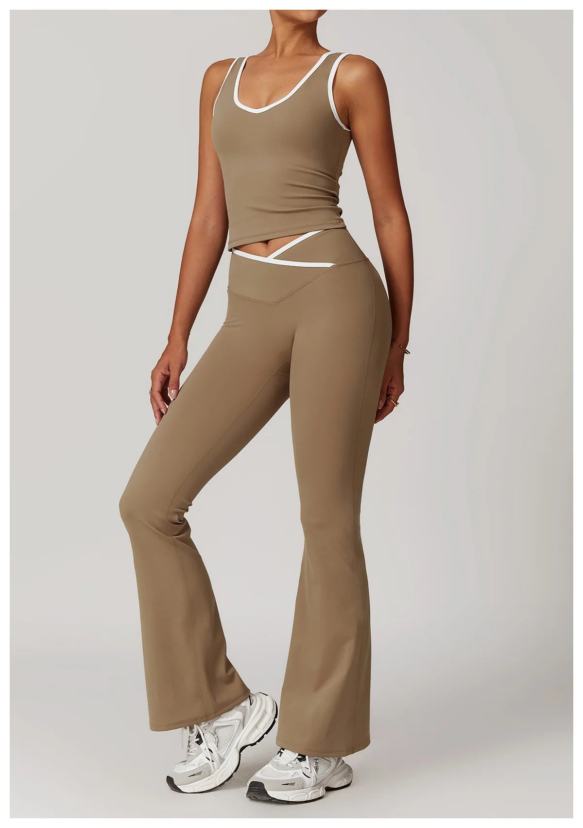 Ensemble Yoga Femme 2 Pièces - Legging Taille Haute + Brassière Sport - Lencensa 