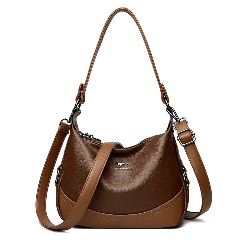 Sac à main en cuir souple pour femme, sac à bandoulière, sac messager décontracté, haute qualité, créateur de luxe, initié, nouveau