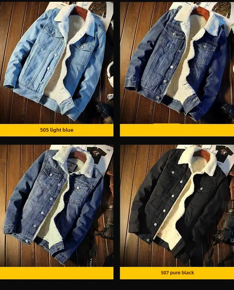 Veste Jean Premium Lencensa - Doublée Polaire Rembourrée Coton - Qualité Exceptionnelle Automne-Hiver - Lencensa 