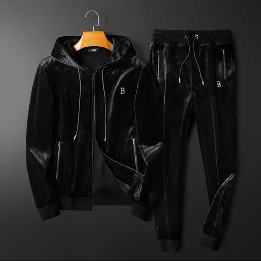 Ensemble Jogging Lencensa - Survêtement Velours Premium Homme 2 Pièces