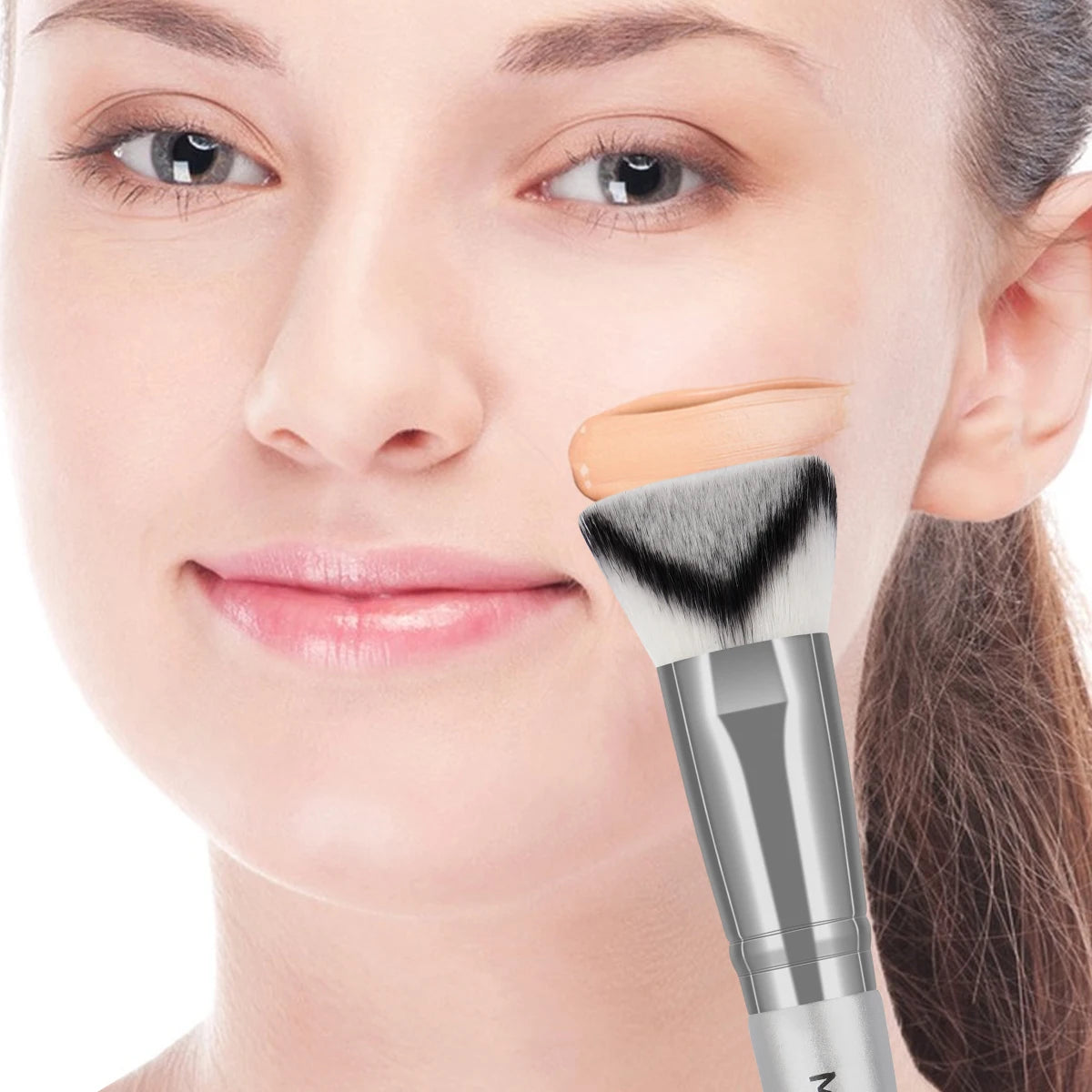 MAANGE-Ensemble de pinceaux de maquillage à double tête, outils de maquillage doux pour la peau, fond de teint, poudre, correcteur, fard à joues, bronzant - Lencensa 