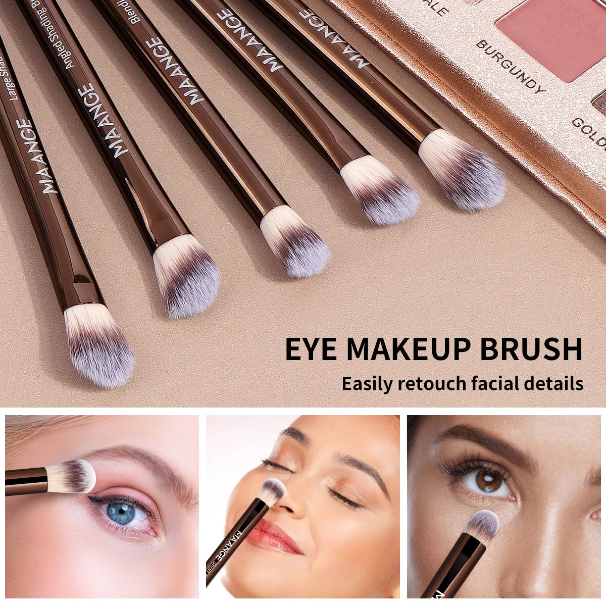 MAANGE 15 pièces outil de maquillage 13 pièces pinceaux de maquillage ensemble fond de teint poudre Blush fard à paupières brosse 2 pièces coussin d'air bouffée beauté mélange