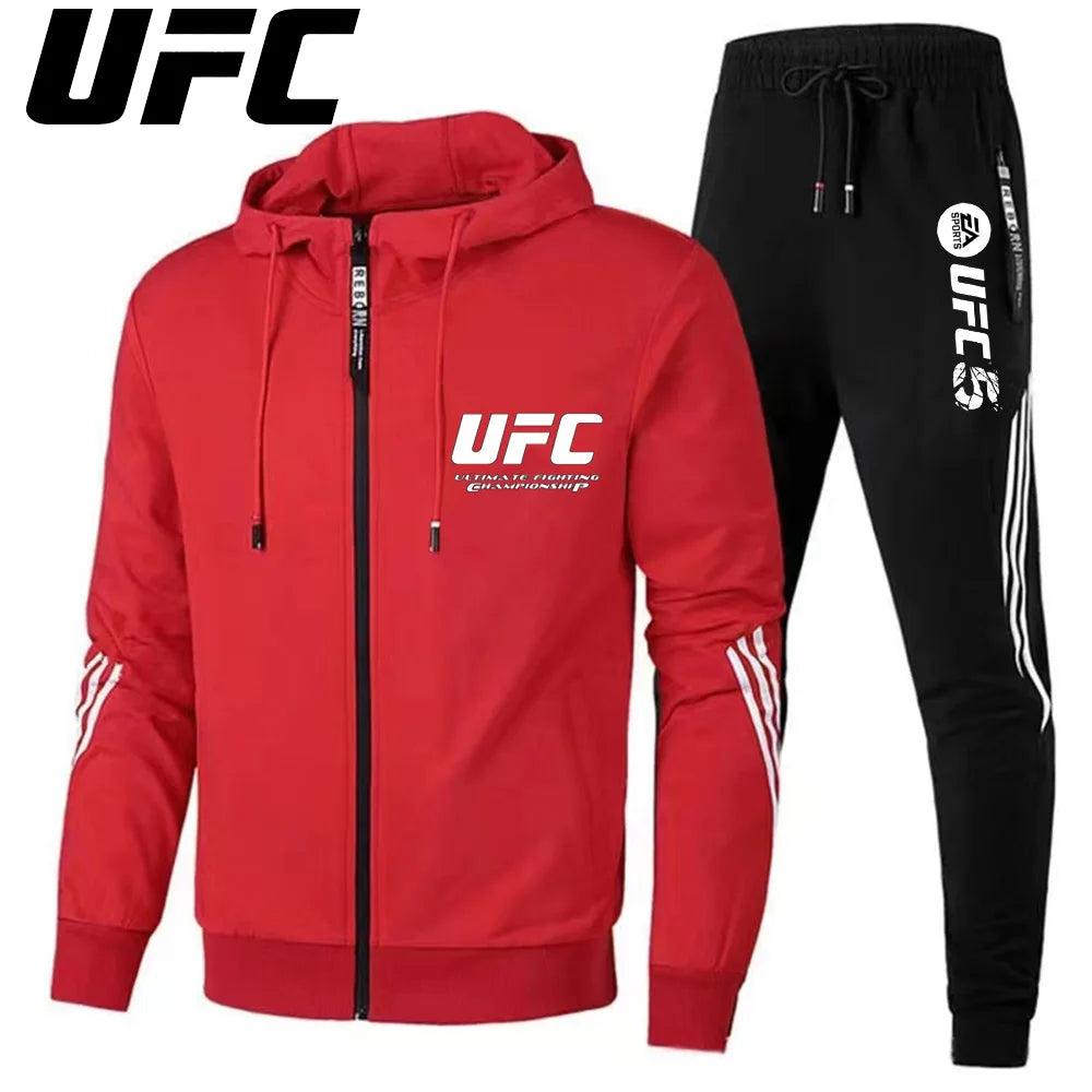 Ensemble de Sport UFC Frontier - Survêtement Homme Femme avec Veste à Capuche et Zip - Lencensa 