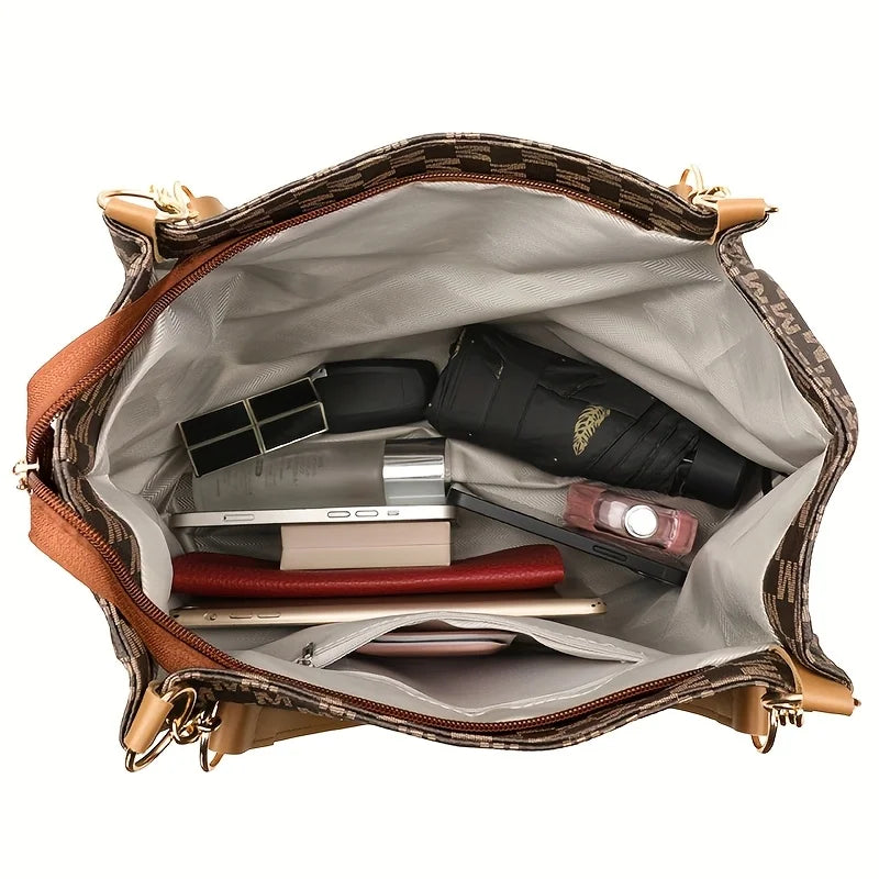 Sac à Main Femme FXZLLQ - Fourre-Tout Cuir PU Lettre M Vintage - Lencensa 