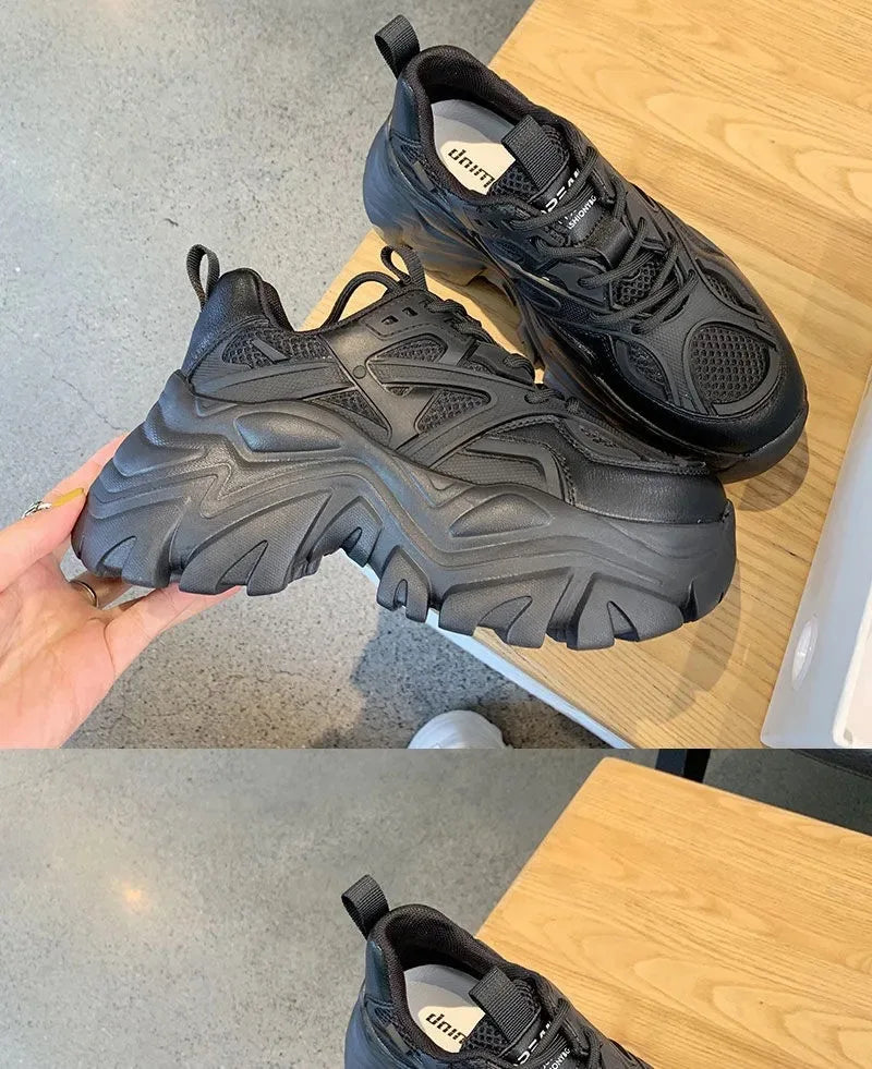 Baskets Femme Plateforme - Chaussures Sport Décontractées Été