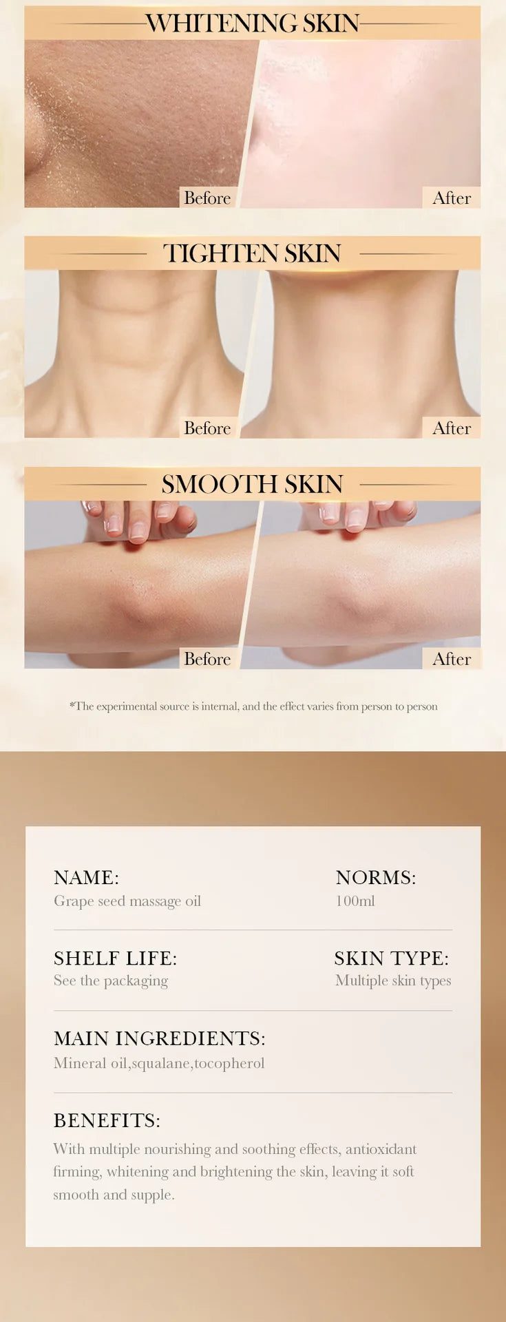 Huile d'Amande 100ml - Massage Corps Argan Olive Pure | Lencensa - Lencensa 