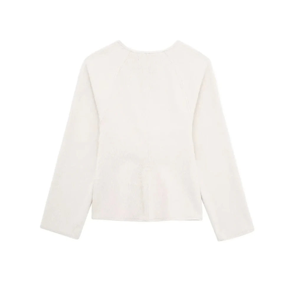 Manteau Laine Premium Lencensa Femme - Veste Ceinturée Haute Qualité Col V