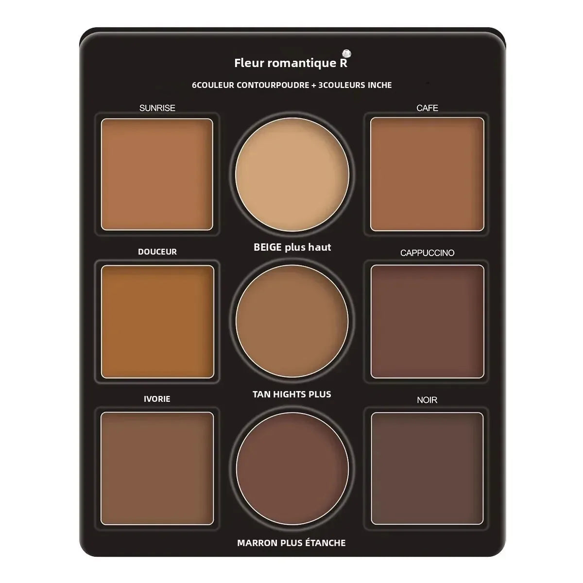 Kit de Palette de maquillage 9 couleurs, 1 pièce, 6 couleurs de Contour et 3 couleurs, outils de beauté imperméables longue durée pour le maquillage des femmes
