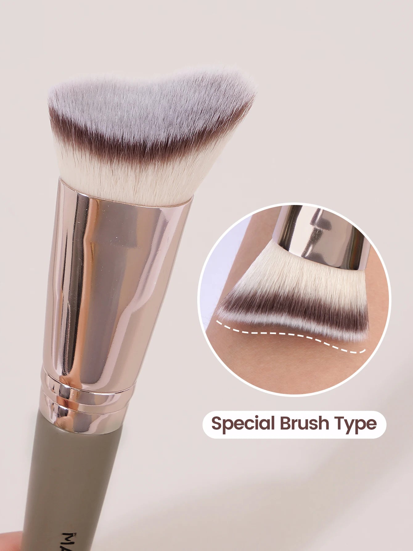 MAANGE-Pinceau de maquillage pour le visage, blush contour premium, parfait pour les joues, le front, la mâchoire, mélange antarctique, contour profond - Lencensa 