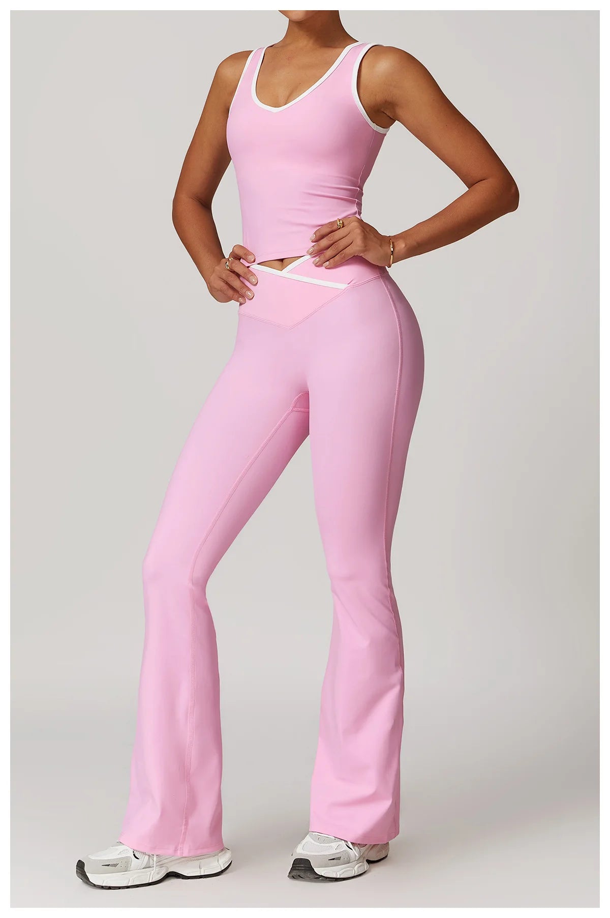 Ensemble Yoga Femme 2 Pièces - Legging Taille Haute + Brassière Sport - Lencensa 