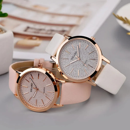 Femmes montres marque de luxe mode dames Montre Reloj Mujer Montre en cuir femmes Femme montres à Quartz Montre Femme