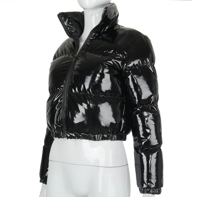 Cardigan Femme Col Montant Y2K - Manteau Streetwear Automne Hiver