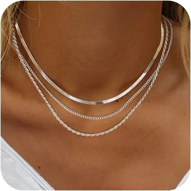 Collier pour femmes collier en or collier plaqué argent plaqué or serpent chaîne en or colliers ras du cou bijoux en or cadeau pour les femmes